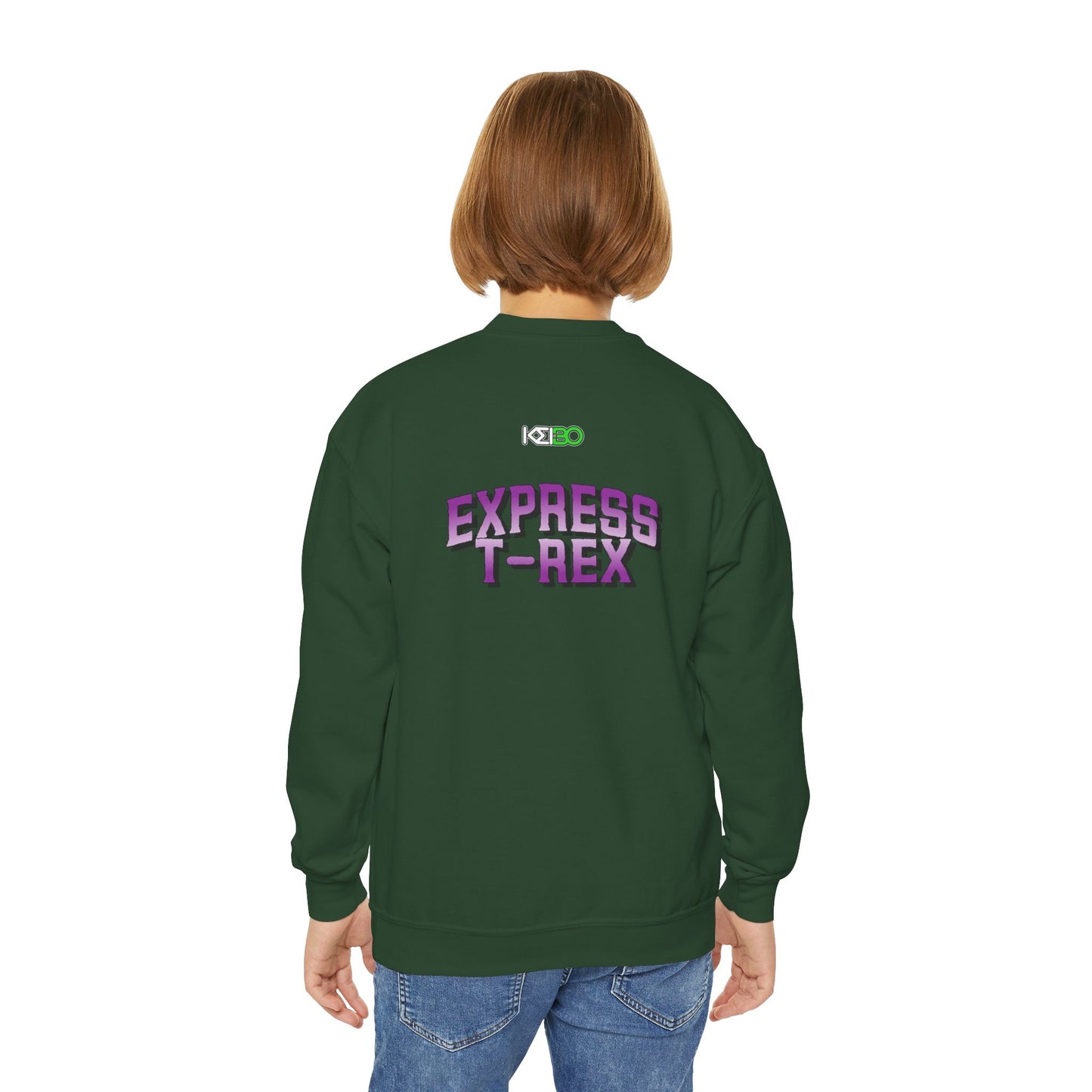 Youth Sweatshirt for Girl Express T-Rex - Fun Dinosaur Graphic