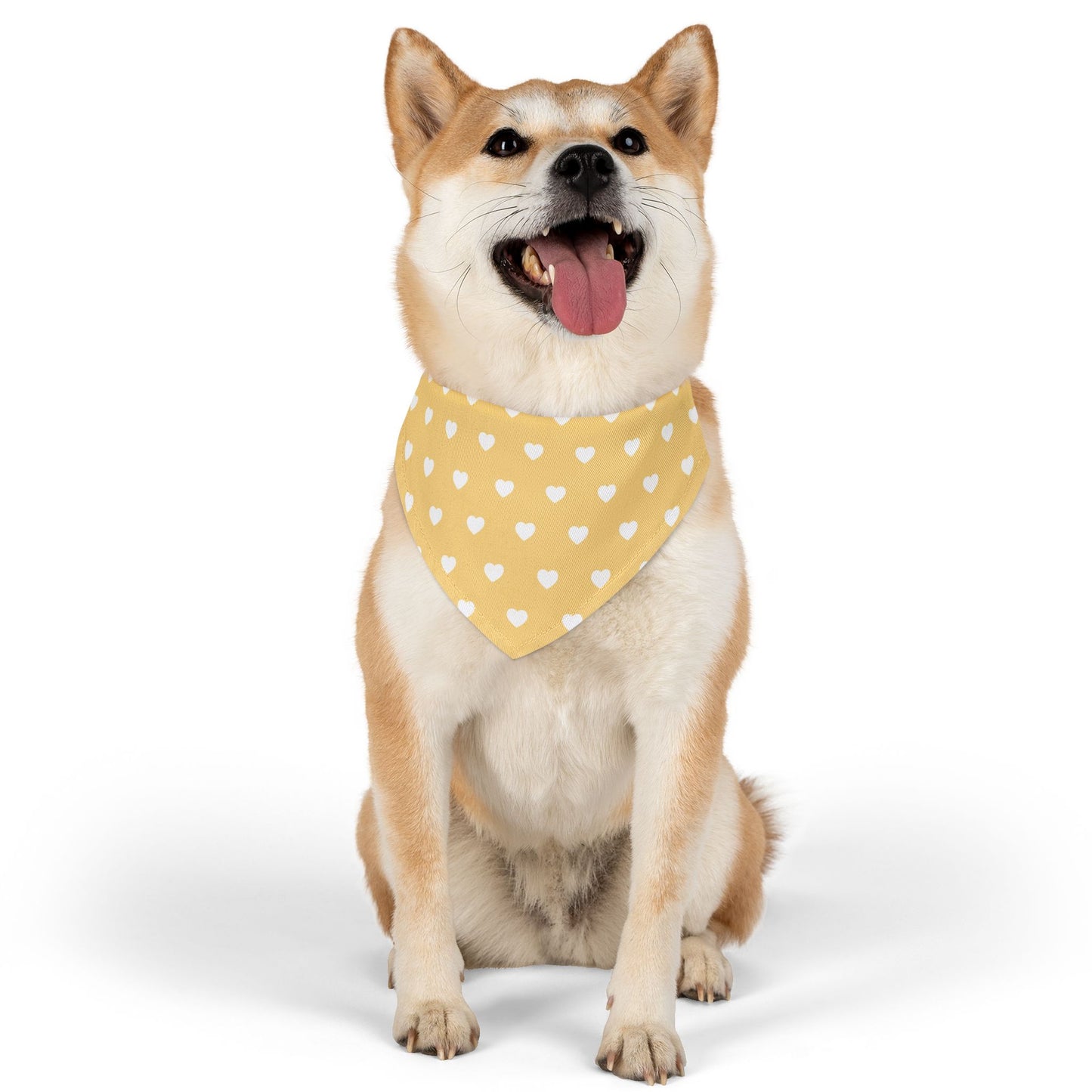 Love Heart Pattern Pet Bandana Collar for Dogs
