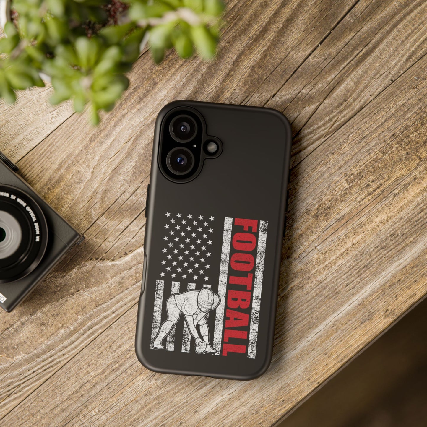 Football American Flag Phone Case - Tough Cases for Fans