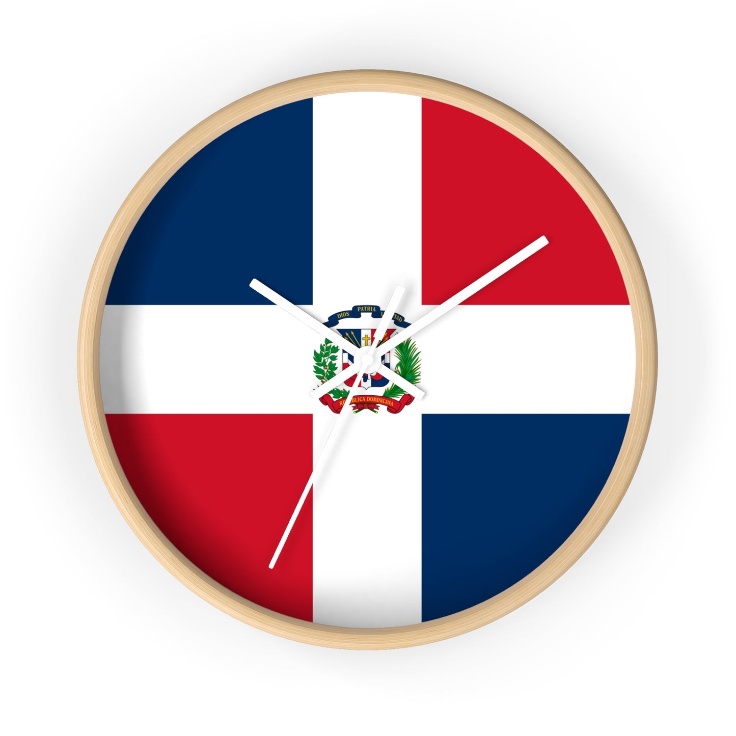 Dominican Republic Flag Wall Clock - Perfect for Home Decor & Gifts