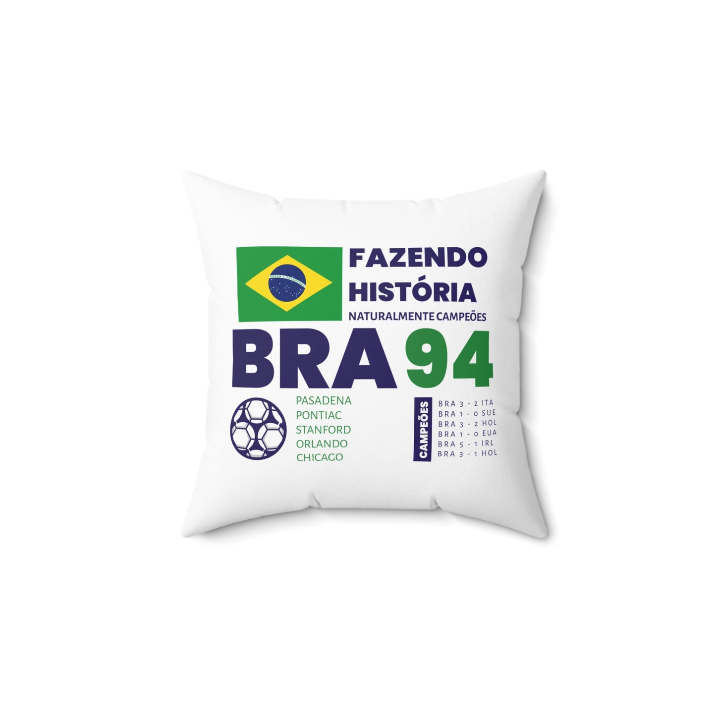 Brazilian Soccer Pillow Celebrate the Champions