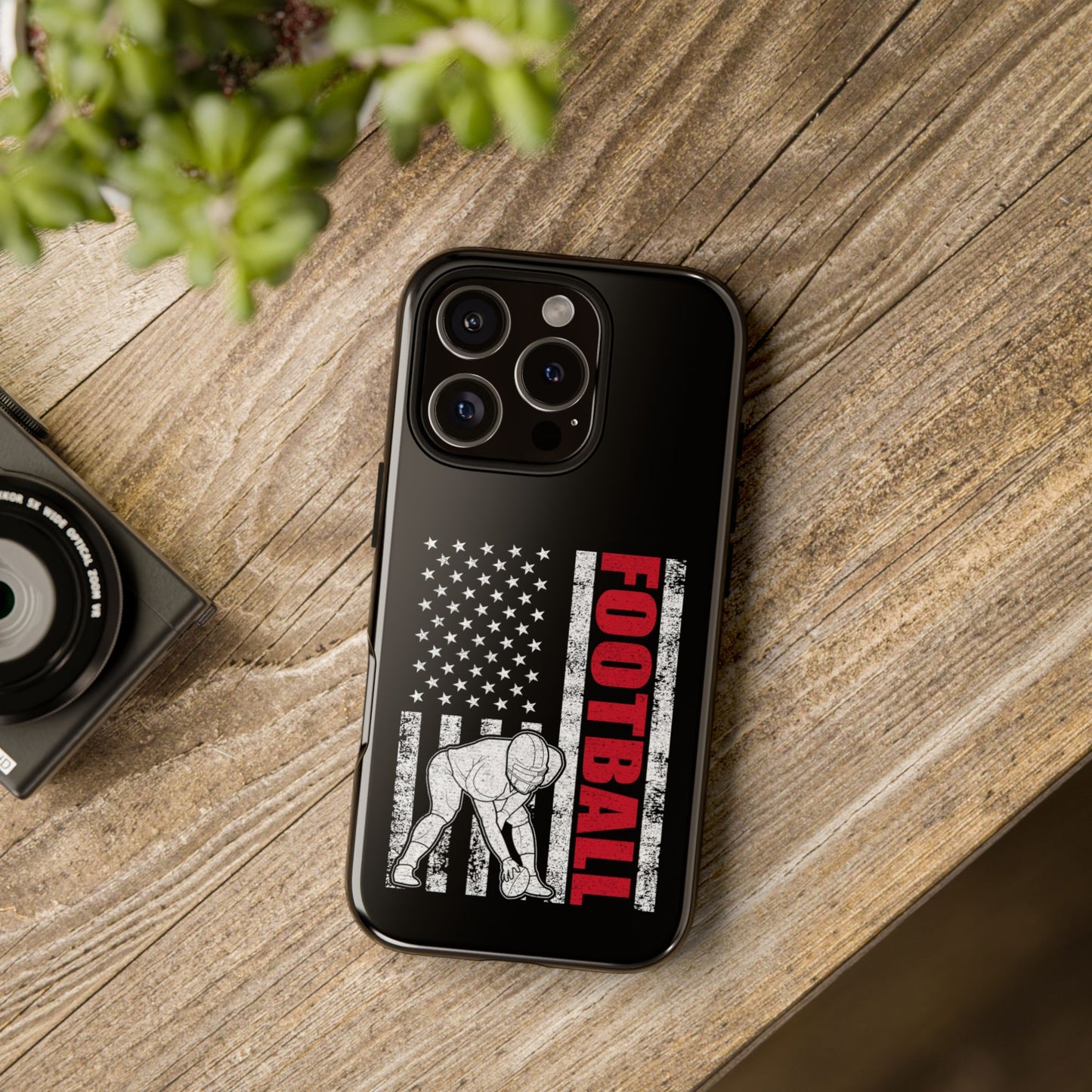 Football American Flag Phone Case - Tough Cases for Fans