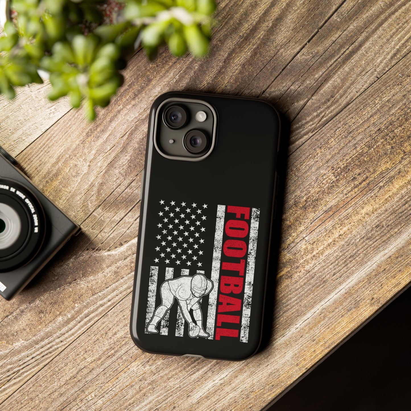 Football American Flag Phone Case - Tough Cases for Fans