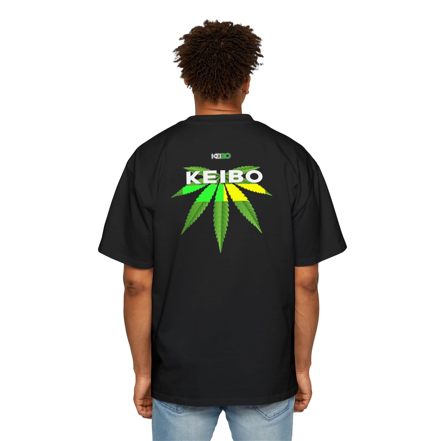 Men's Cannabis Oversized Tee - KEIBO Leaf Design