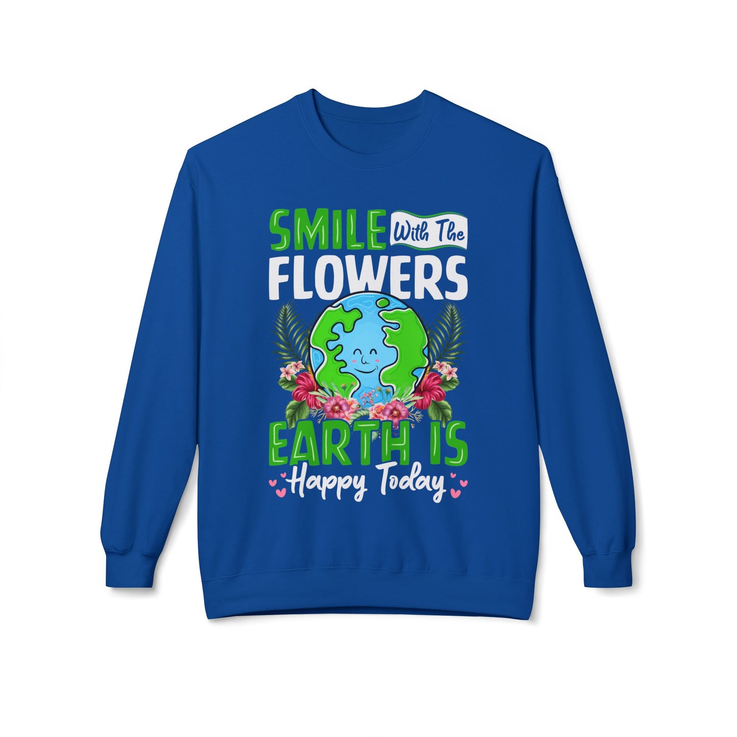 Women's Fleece Sweatshirt Flowers Floral Graphic for Positive Vibes