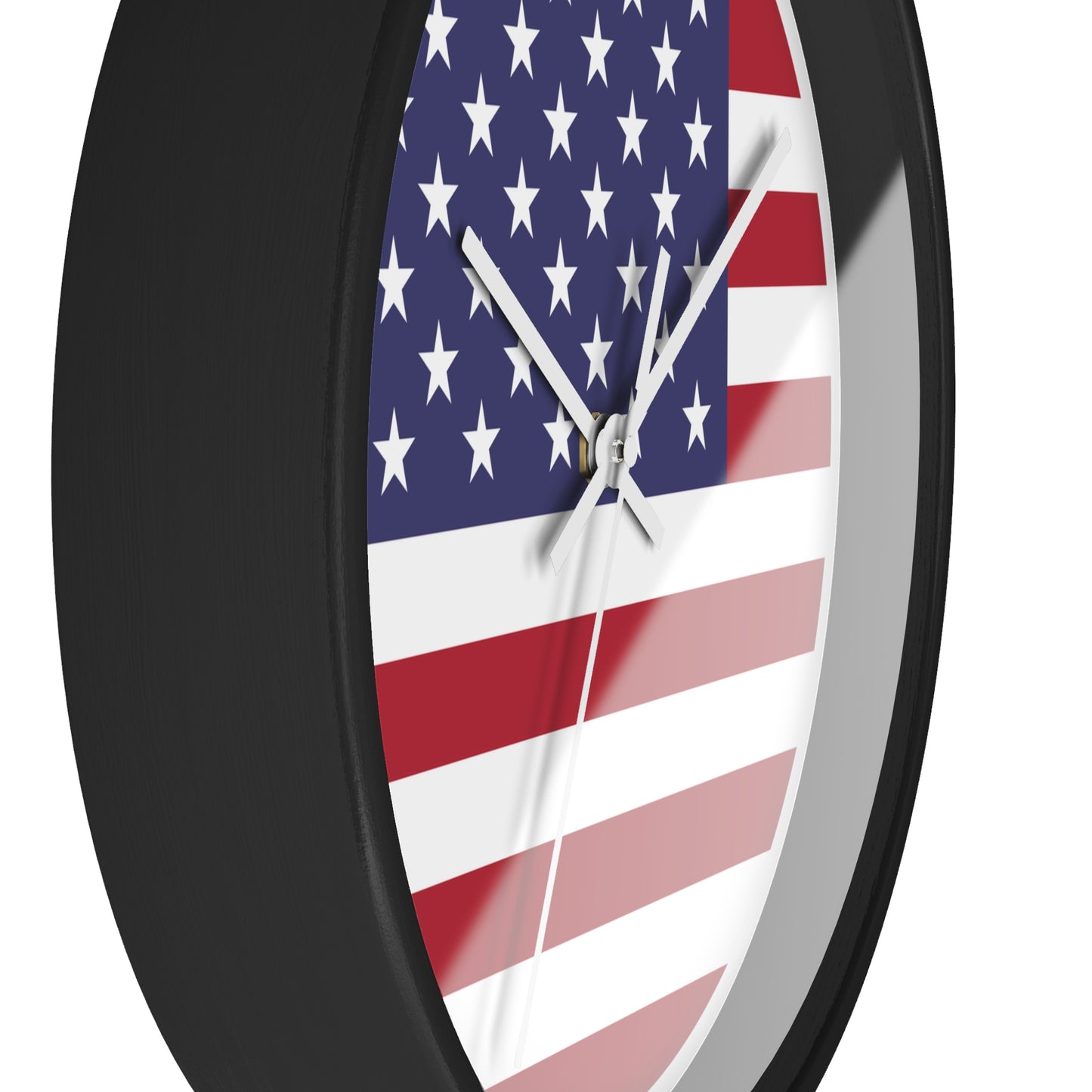 Patriotic American Flag Wall Clock - Distressed Vintage Design