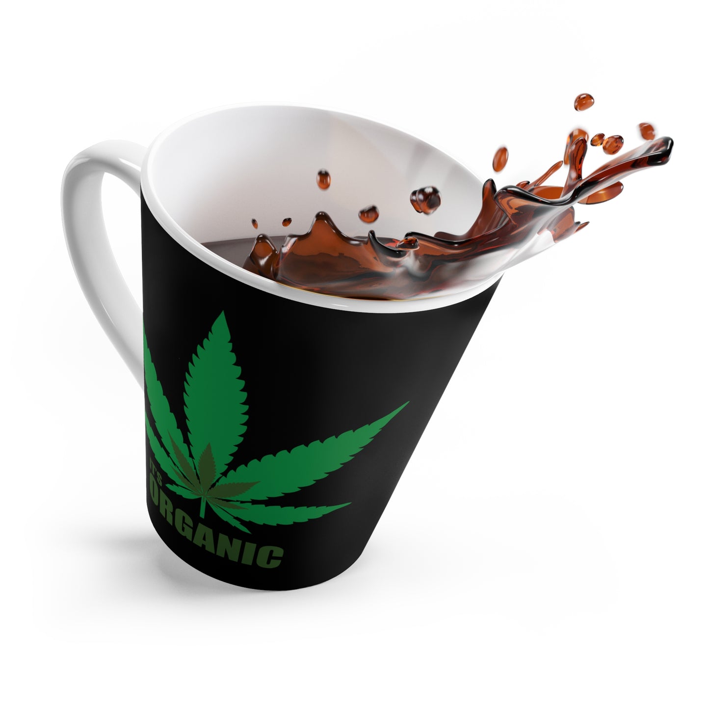 Organic Cannabis Latte Mug - Eco-Friendly Coffee Cup for Plant Lovers