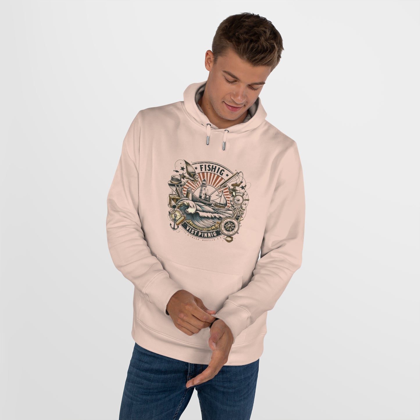 Fishing Hooded Sweatshirt - Nautical Adventure and Fishing