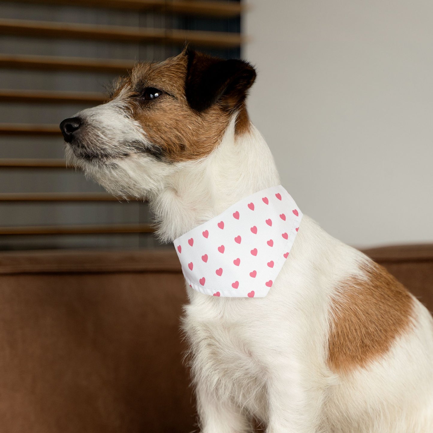 Love Heart Pattern Pet Bandana Collar for Dogs