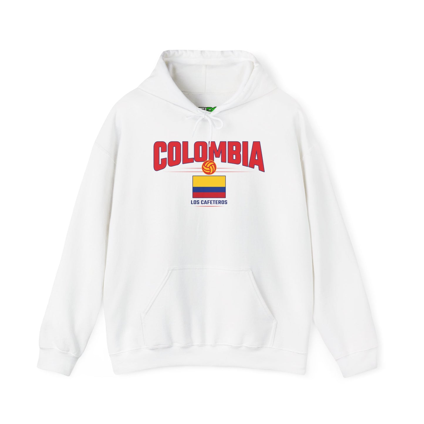 Unisex Hoodie Love Colombia Sweatshirt with Flag Design