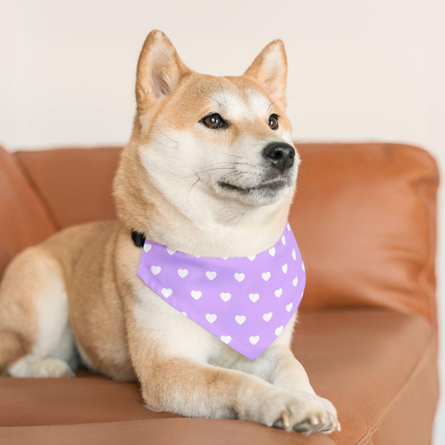 Love Heart Pattern Pet Bandana Collar for Dogs