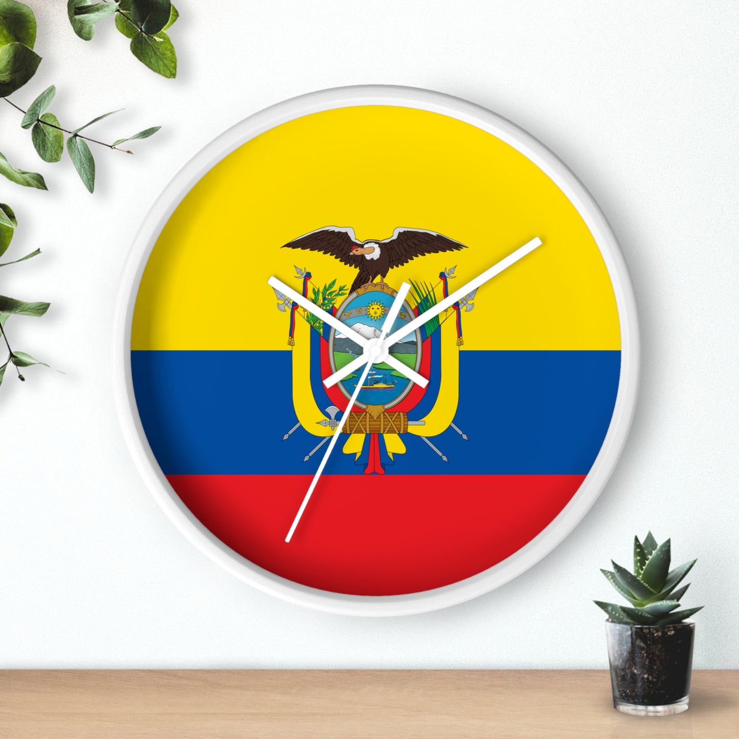 Ecuador Flag Wall Clock - Stylish Timepiece for Home & Office Décor