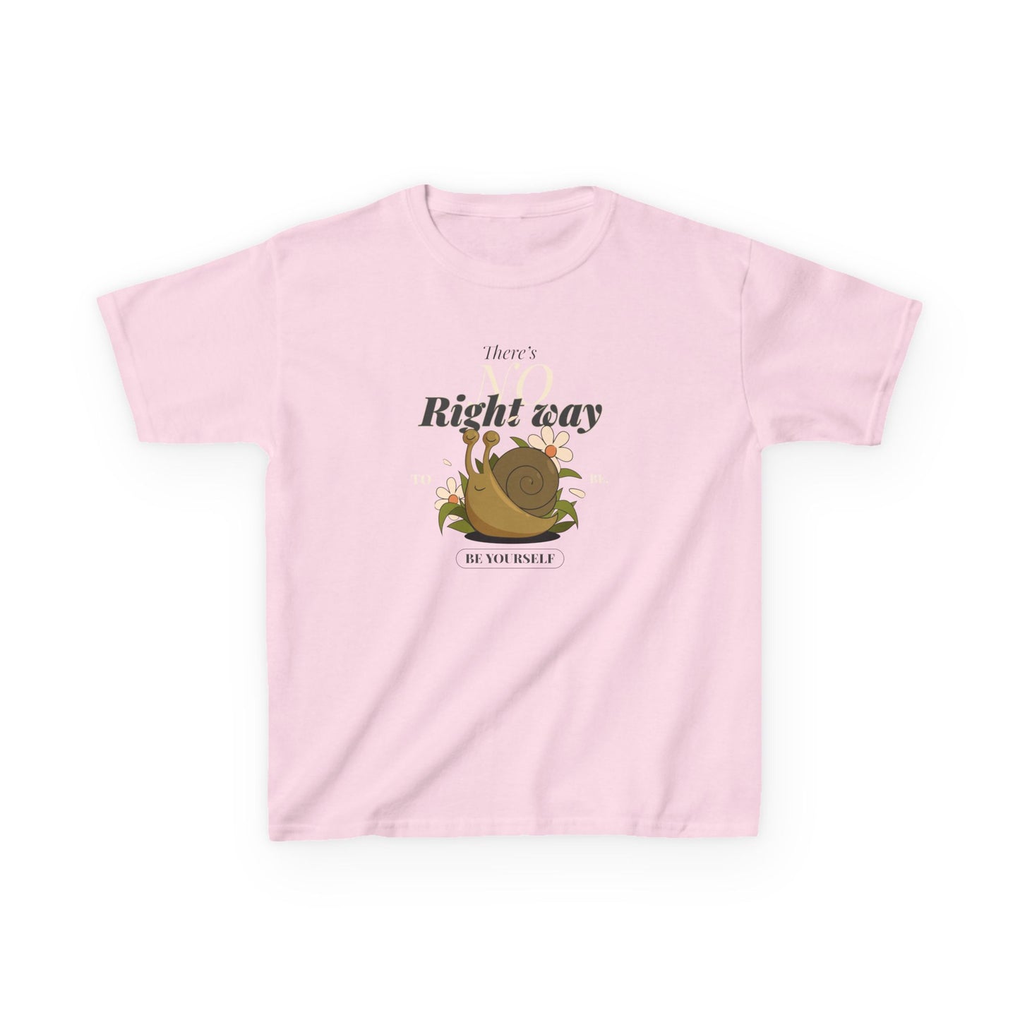 Kids Tee Snail Graphic 'There's Right Way' Inspirational T-Shirt