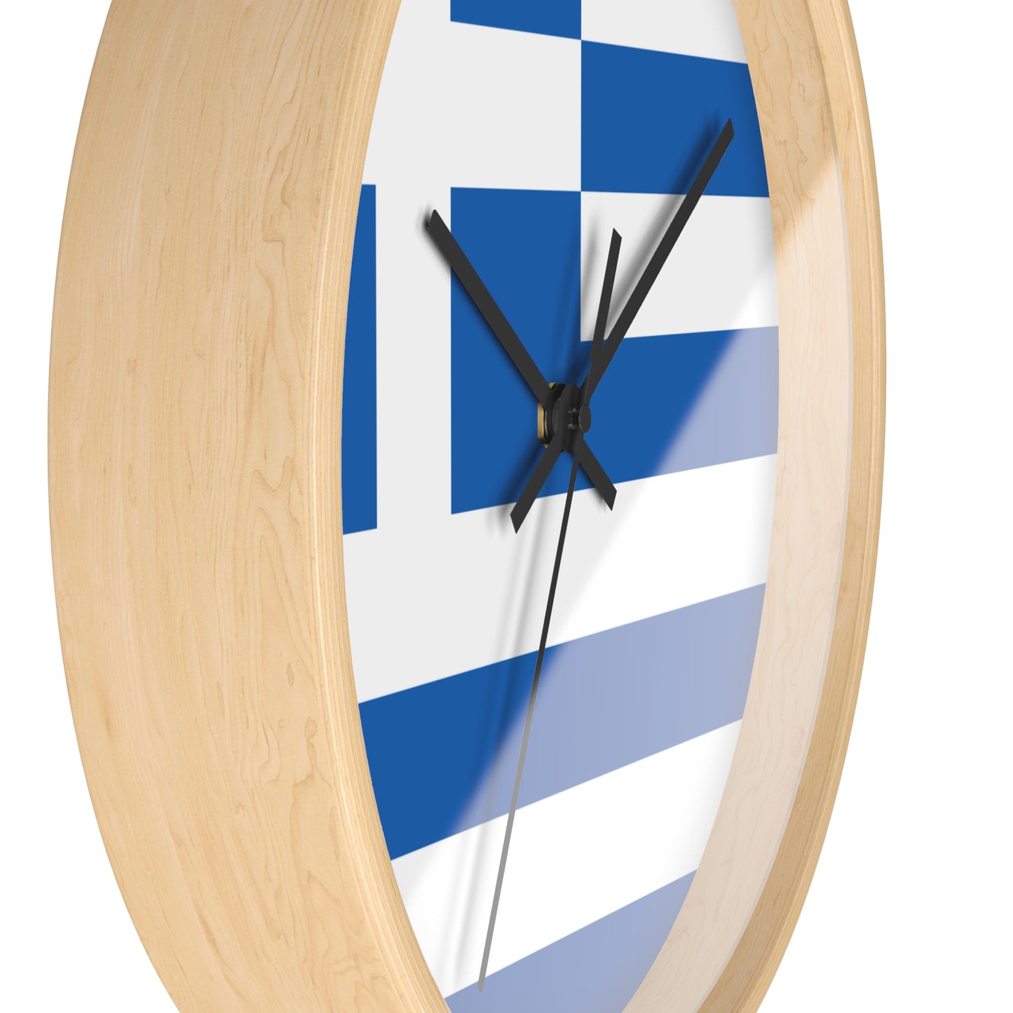 Greece Flag Wall Clock - Blue and White Home Decor
