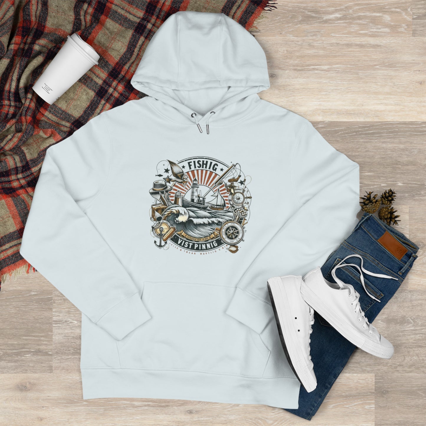 Fishing Hooded Sweatshirt - Nautical Adventure and Fishing