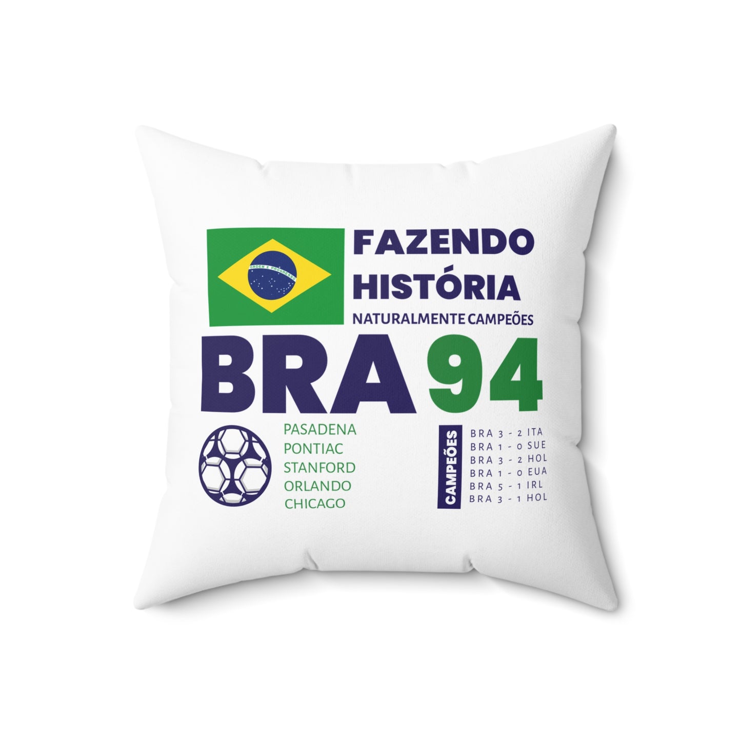 Brazilian Soccer Pillow Celebrate the Champions