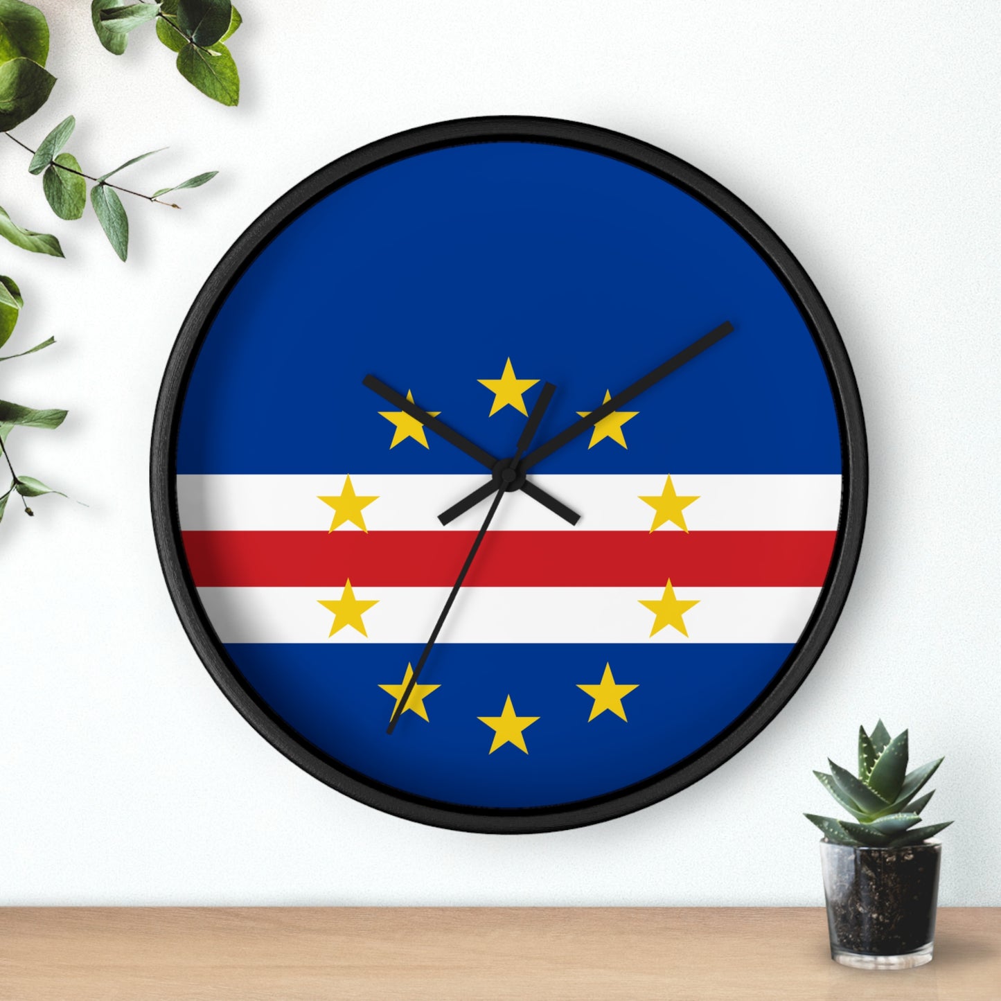 Cape Verde Flag Wall Clock - Modern Home Decor for Timeless Style