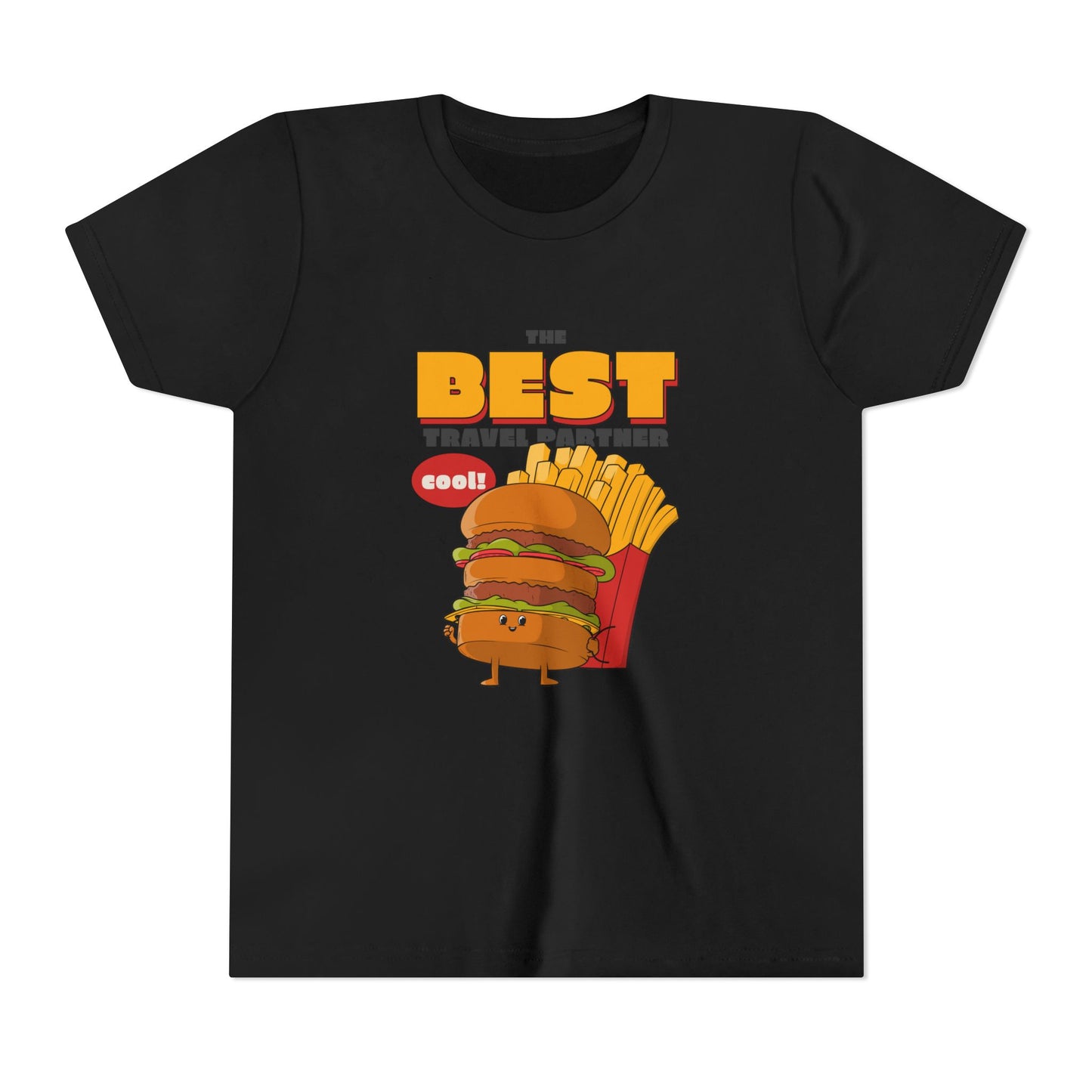Youth Graphic T-shirt for Girls Fun Food - "The Best Travel Partner"