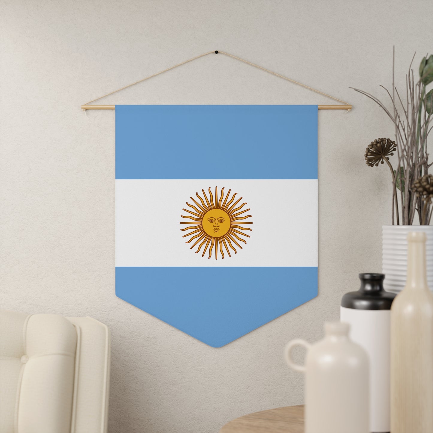 Argentina Sun Flag Pennant - Decorative Wall Hanging