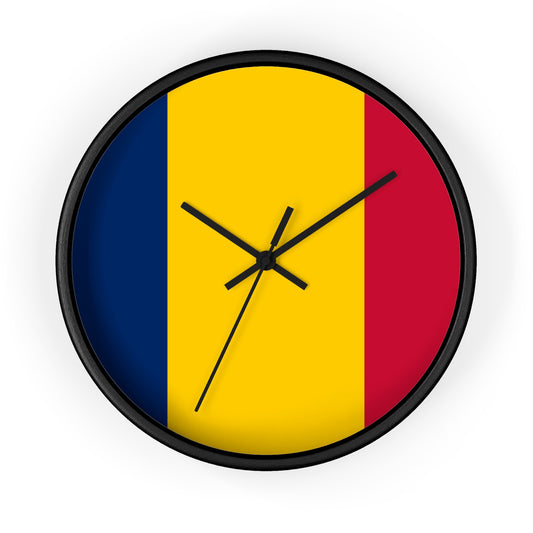 Romanians' Pride Wall Clock - Bold Yellow, Blue, Red Design