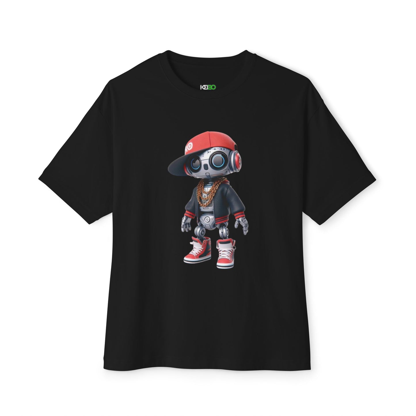 Street Art Robot Oversized Boxy Tee – Hip-Hop Streetstyle T-Shirt