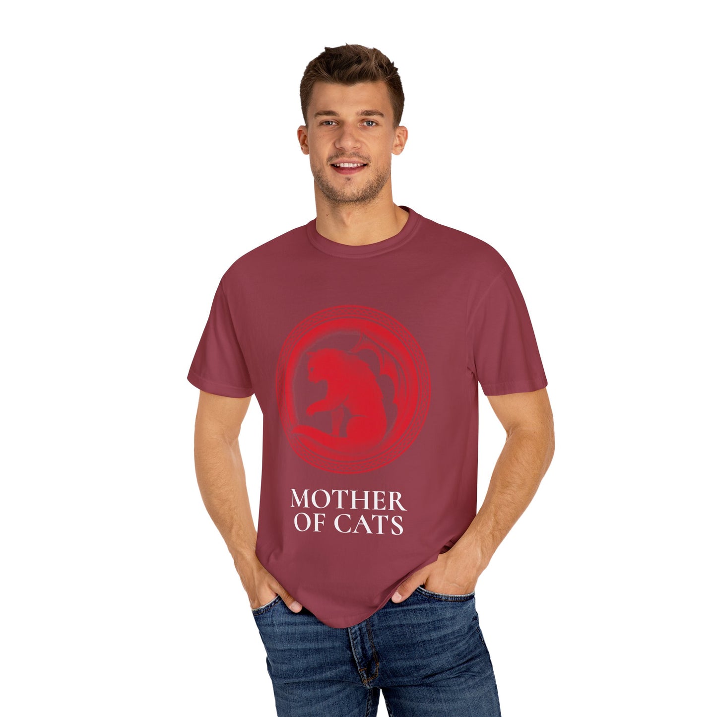 Mother of Cats Women Garment-Dyed T-Shirt