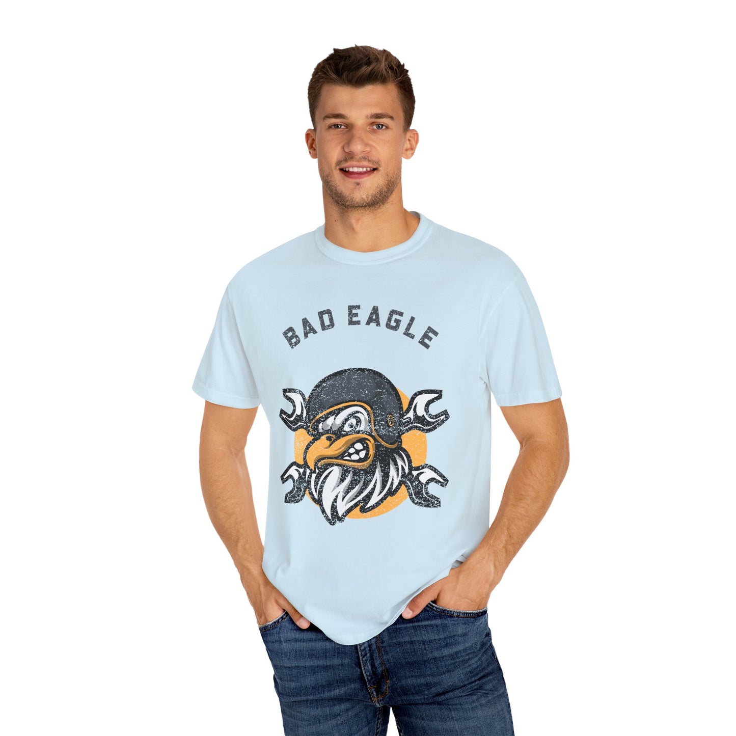 Men T-Shirt Vintage Bad Eagle Design