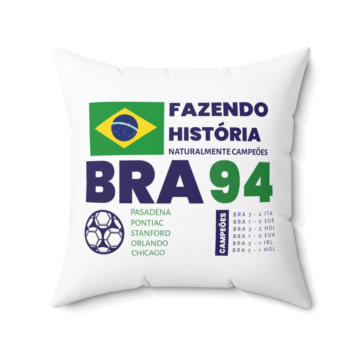 Brazilian Soccer Pillow Celebrate the Champions
