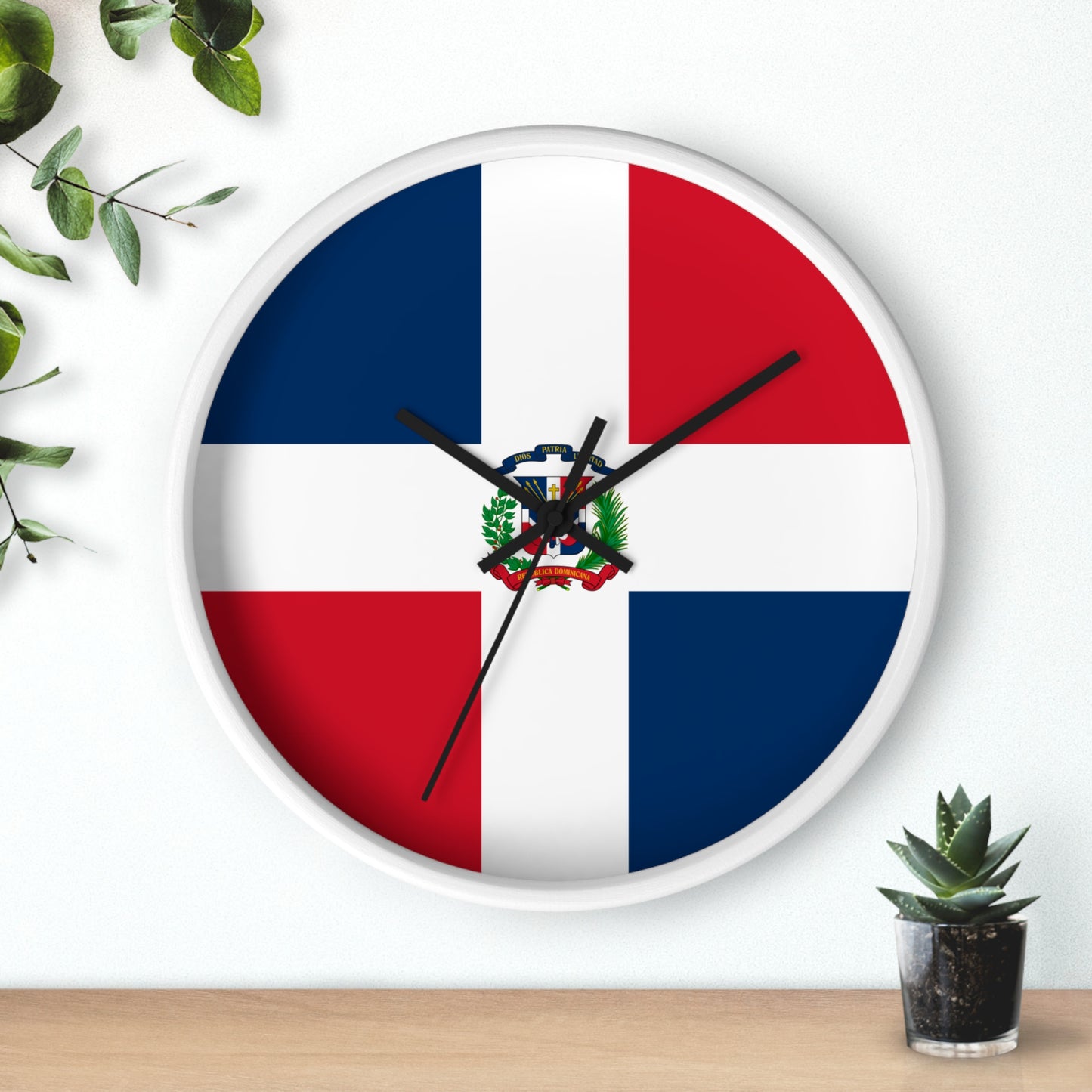 Dominican Republic Flag Wall Clock - Perfect for Home Decor & Gifts