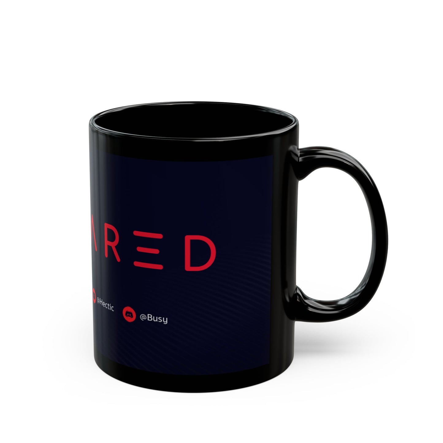 Custom Black SCARED Coffee Mug - Scare & Engaged Design for Gamers