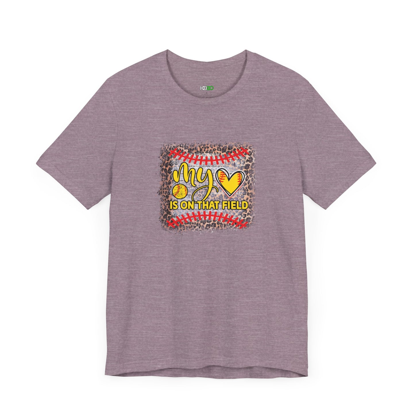 Women's Jersey T-shirt My Heart is on That Field - Perfect for Sports Lovers