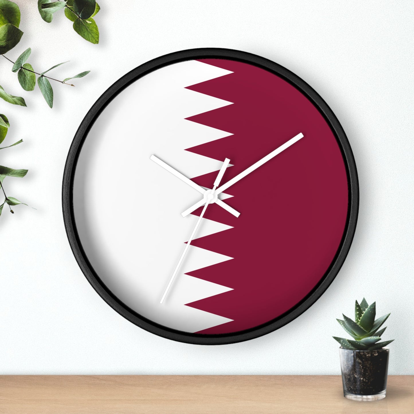 Qatar Flag Wall Clock - Stylish Home Decor for Every Occasion