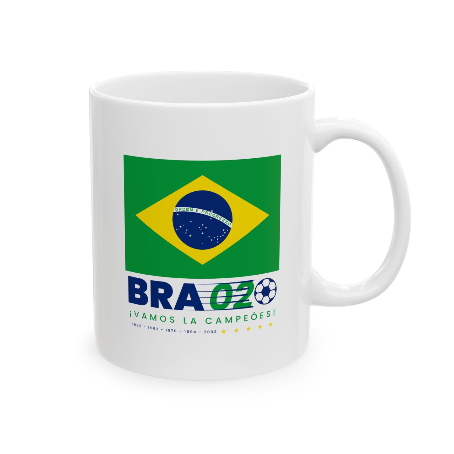Brazil Soccer Fans Ceramic Coffee Tea Mug  11oz