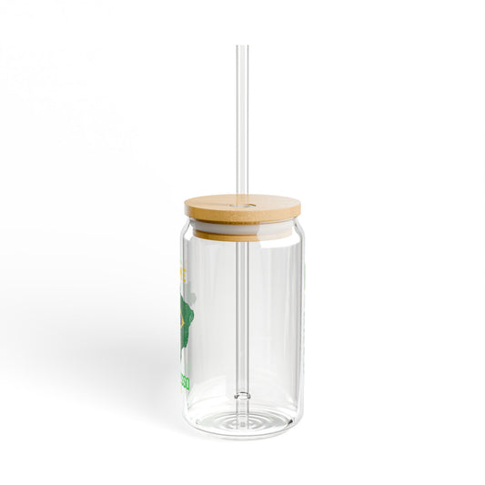 Eco-Friendly 16oz Sipper Glass with Brazil Map Design