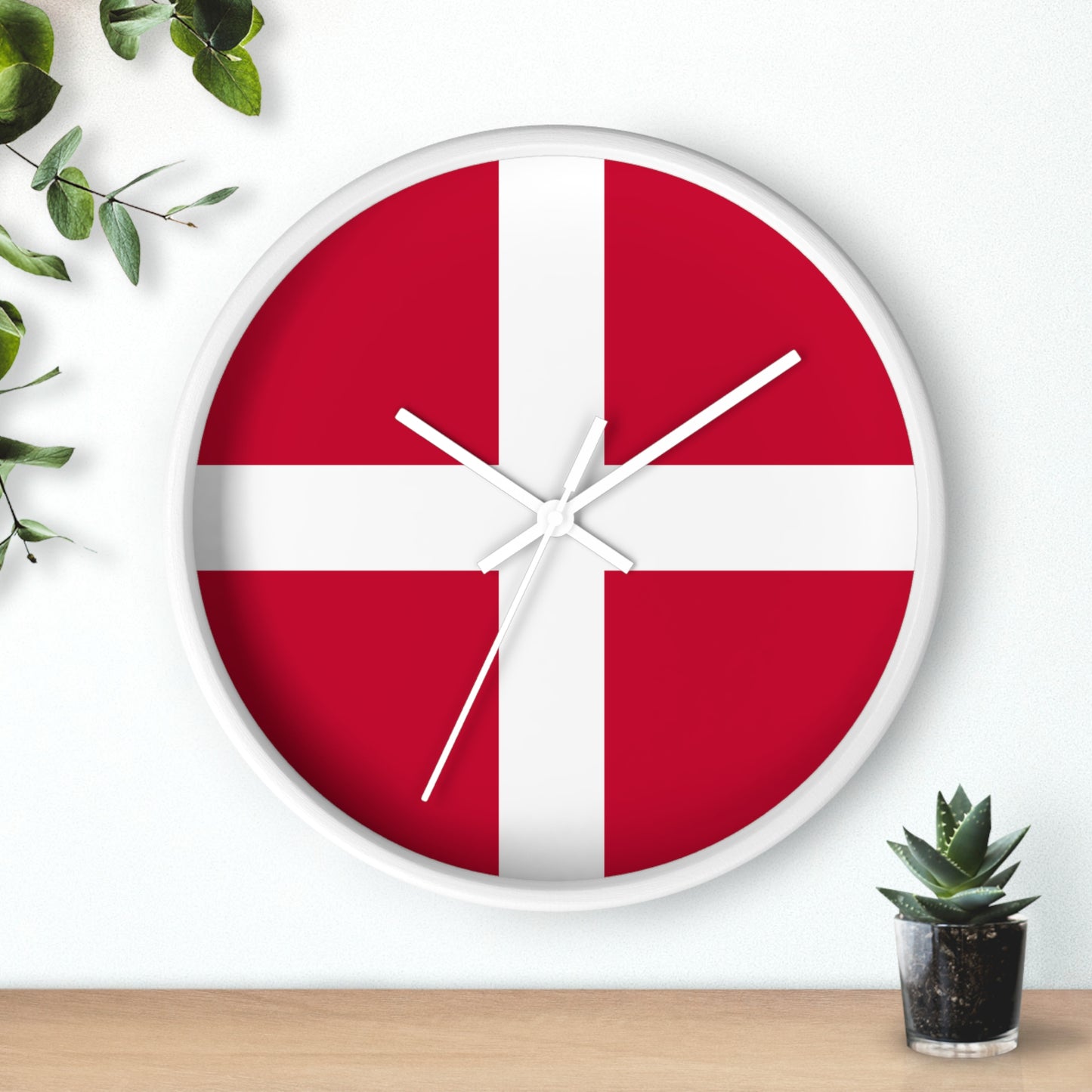 Danish Flag Wall Clock - Timeless Home Decor