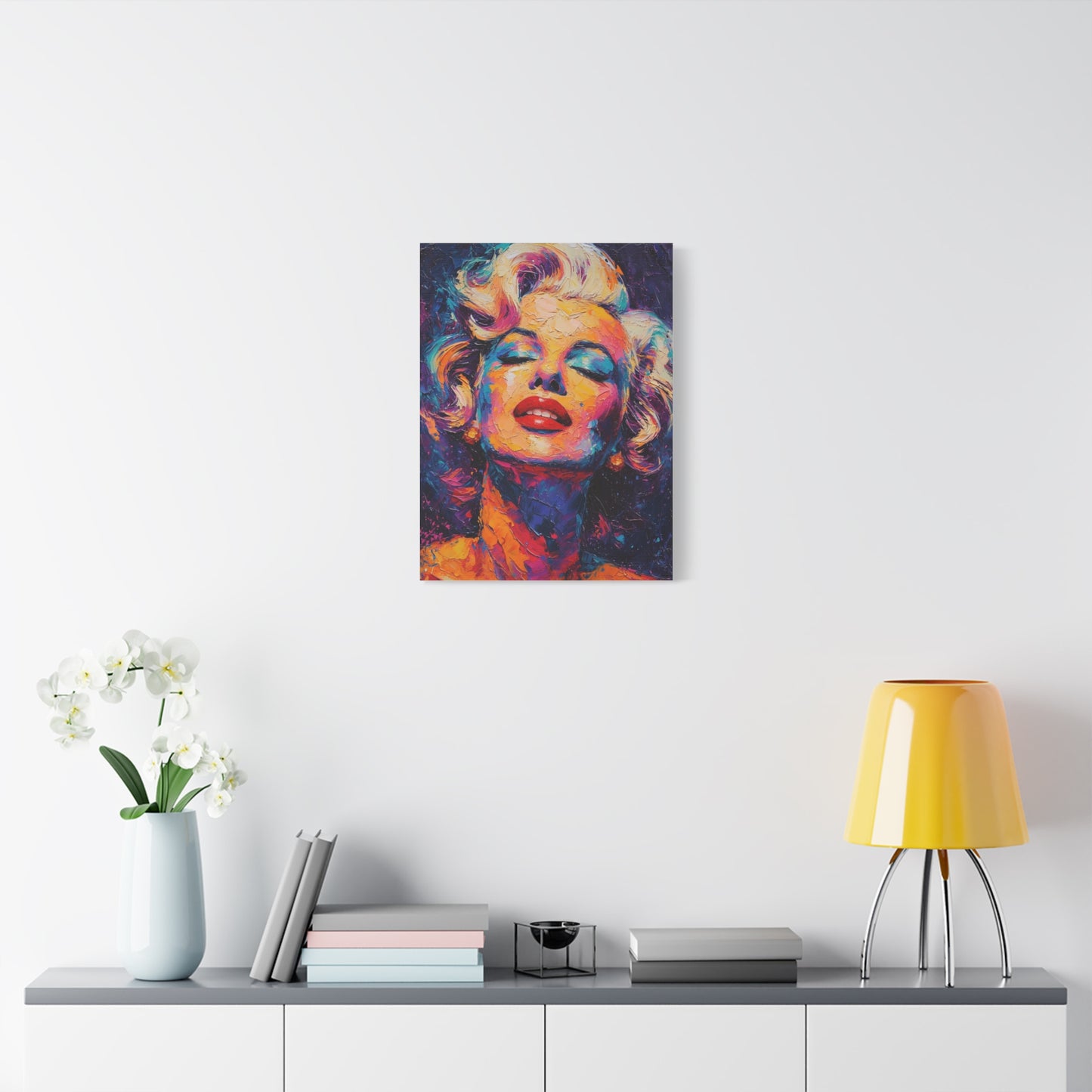 Vibrant Marilyn Monroe Art Canvas - Colorful Stretched Wall Decor
