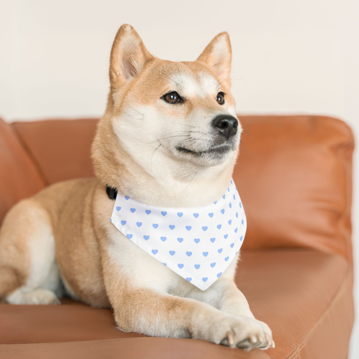 Love Heart Pattern Pet Bandana Collar for Dogs