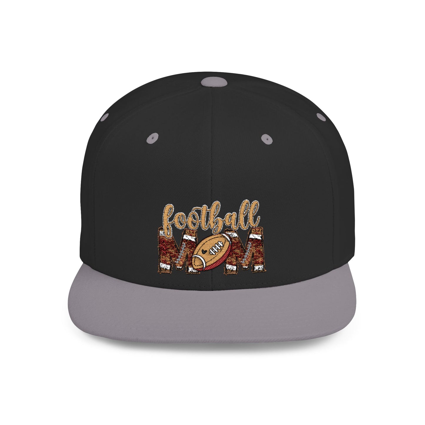 Women's Flat Snapback Cap Football Mom – Ideal Gift for Sports Moms