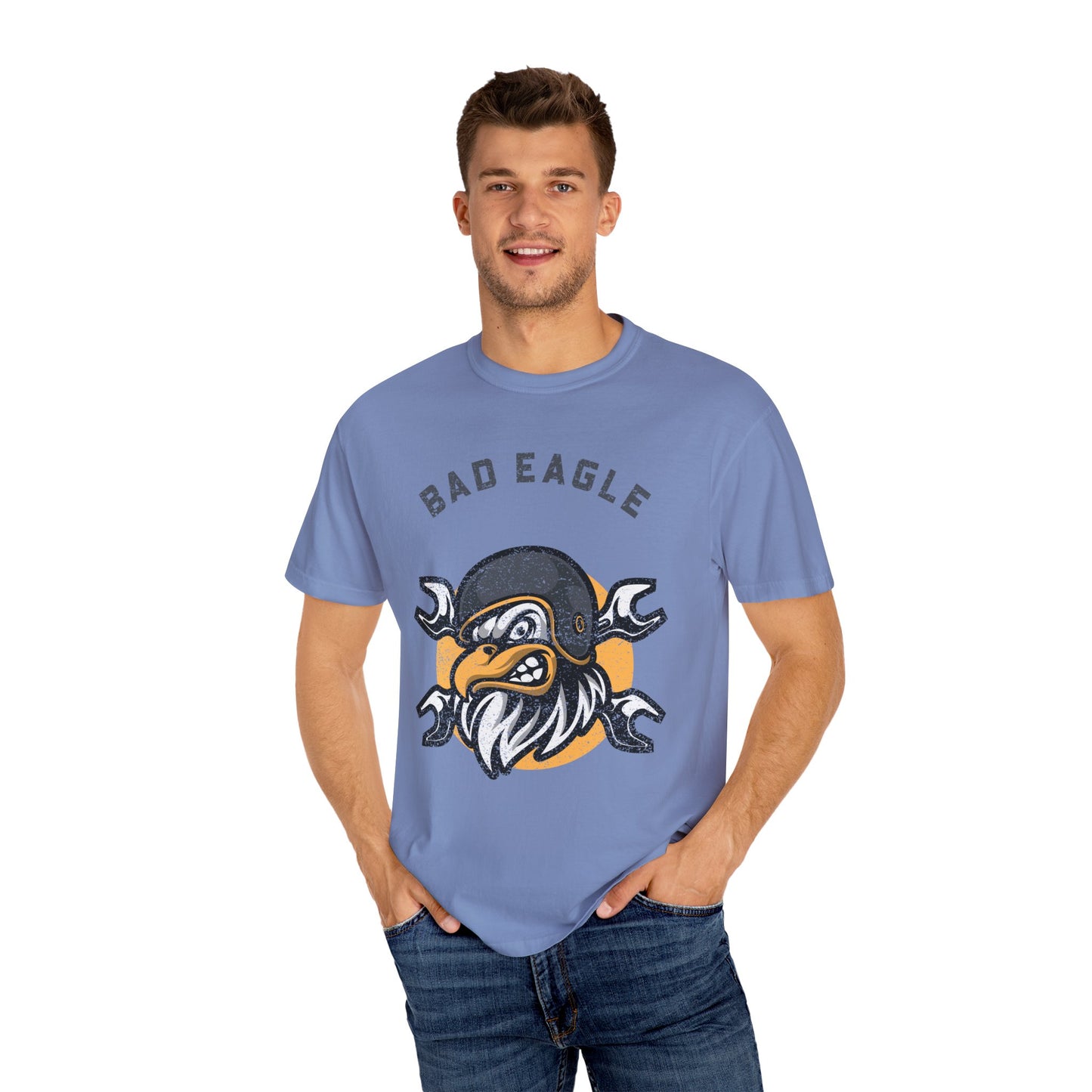 Men T-Shirt Vintage Bad Eagle Design