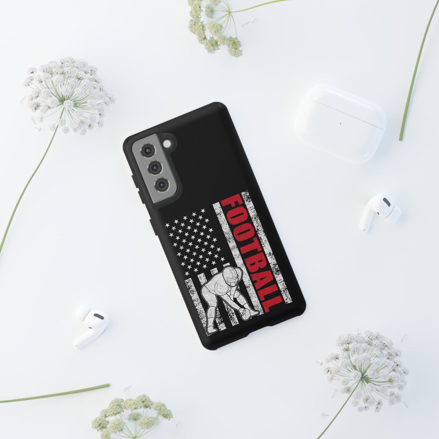 Football American Flag Phone Case - Tough Cases for Fans