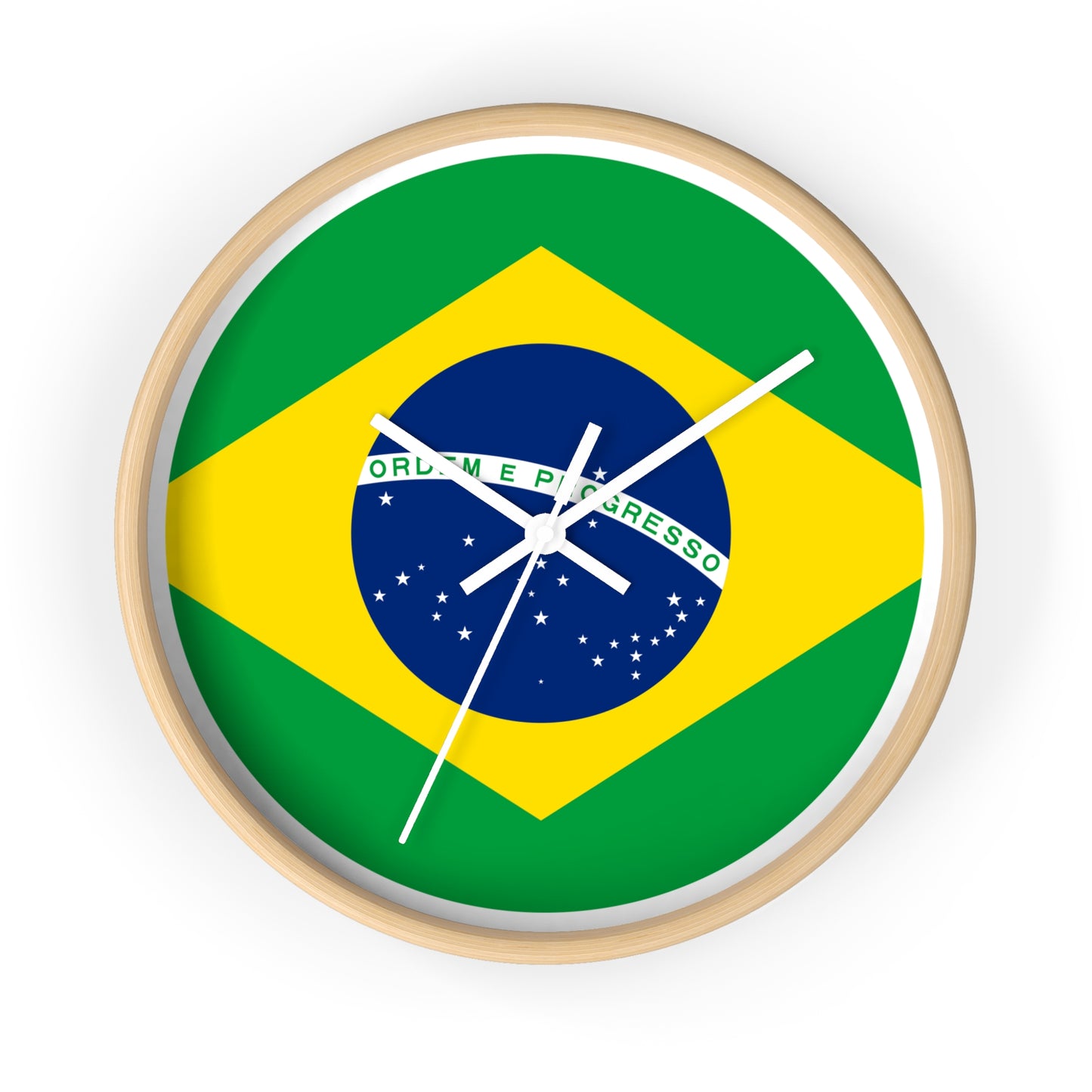 Brazilian Flag Wall Clock - Stylish Decor for Home or Office