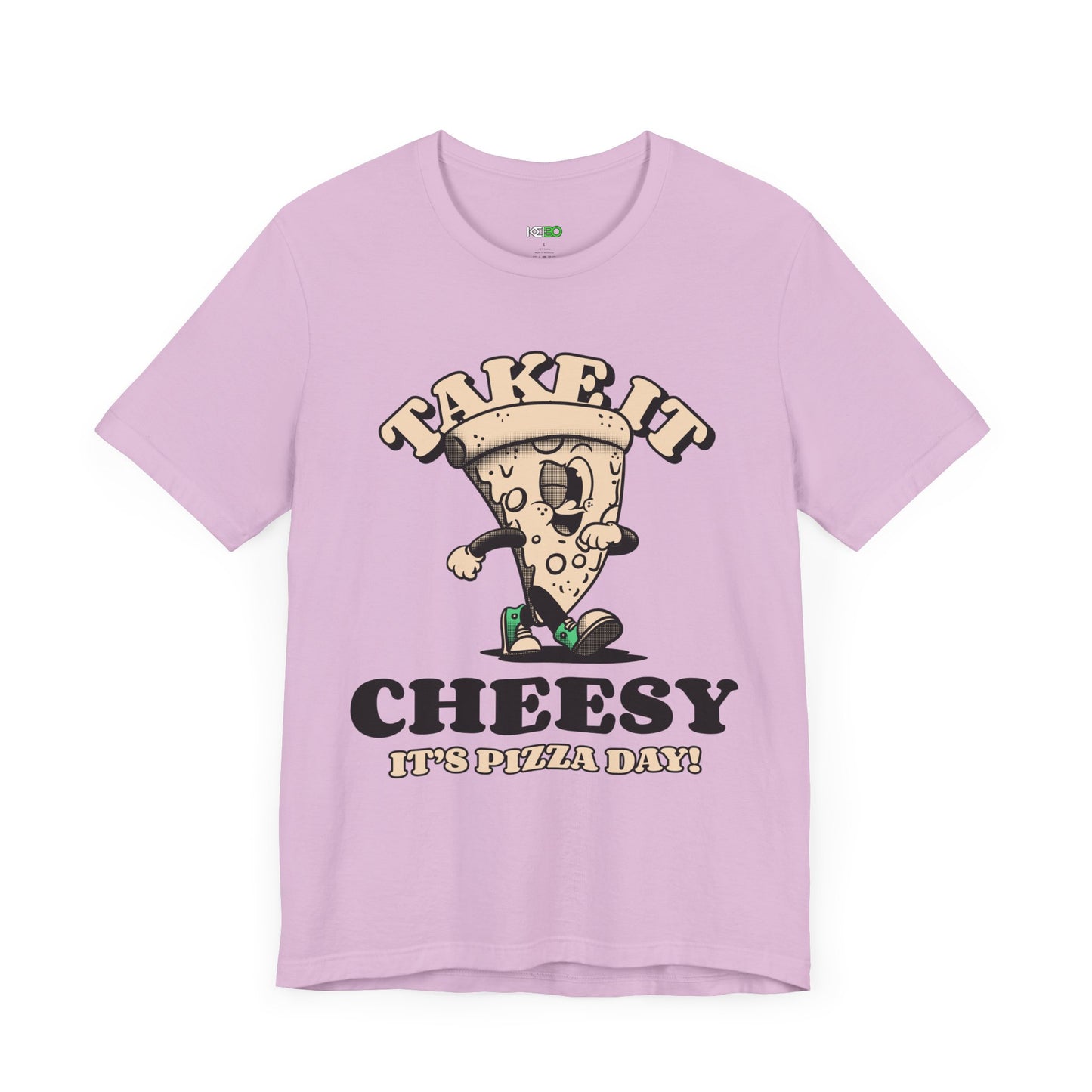 Cheesy Pizza Day Men's Tee - Fun Short Sleeve T-Shirt with Graphics