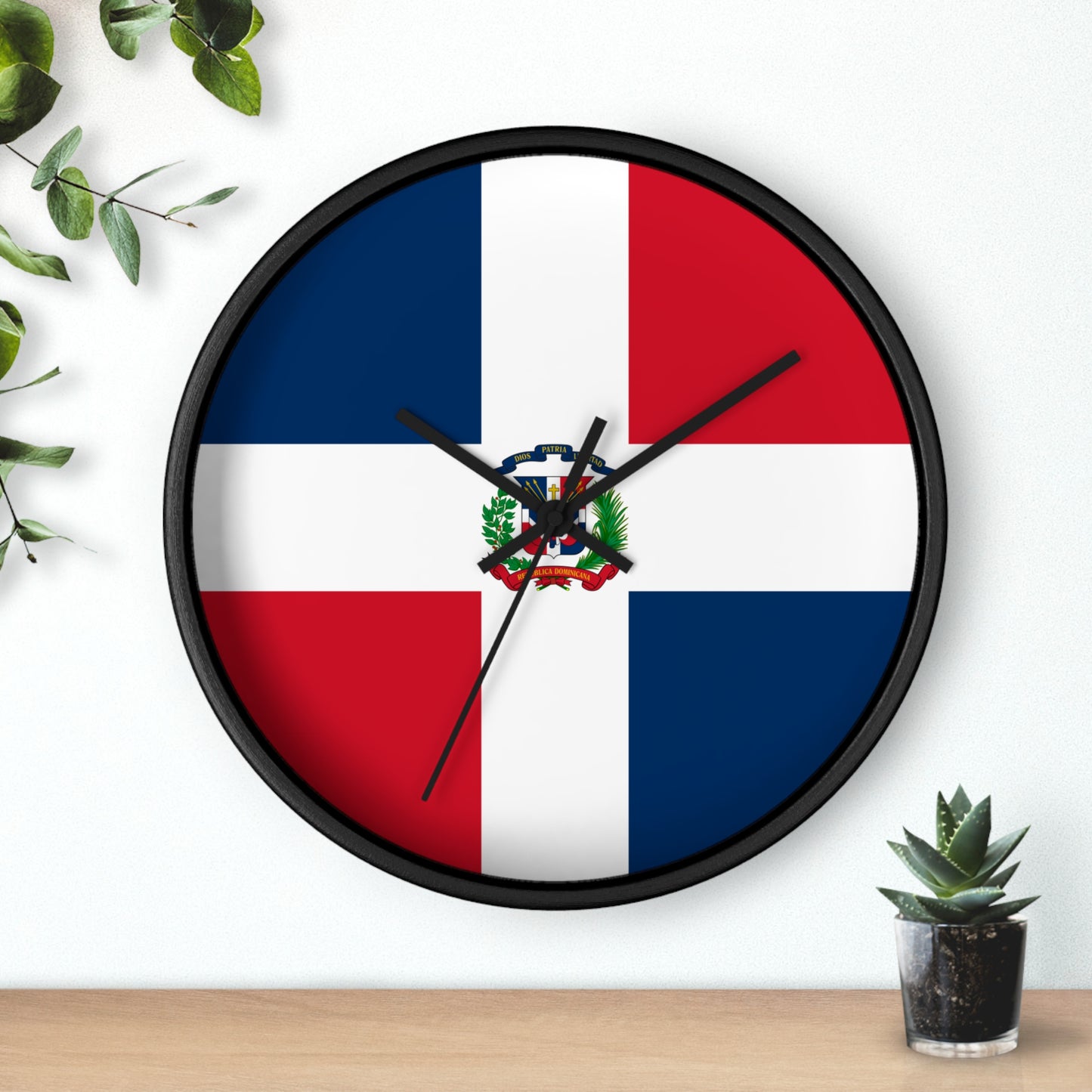 Dominican Republic Flag Wall Clock - Perfect for Home Decor & Gifts