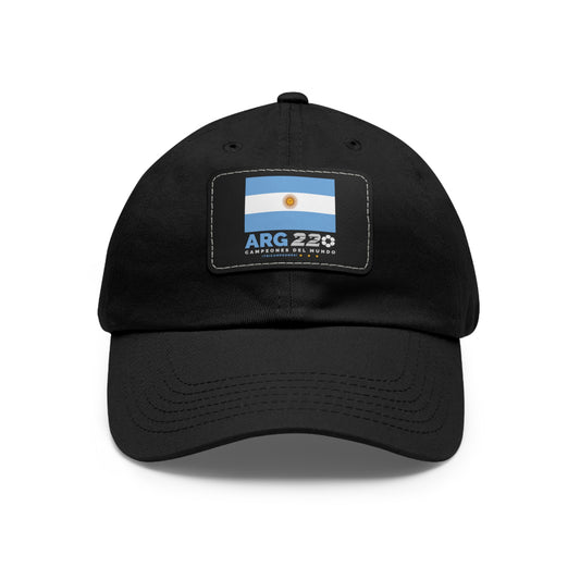 ARGENTINA Football 2022 Leather Patch Dad Hat Stylish Cap for Sports Fans