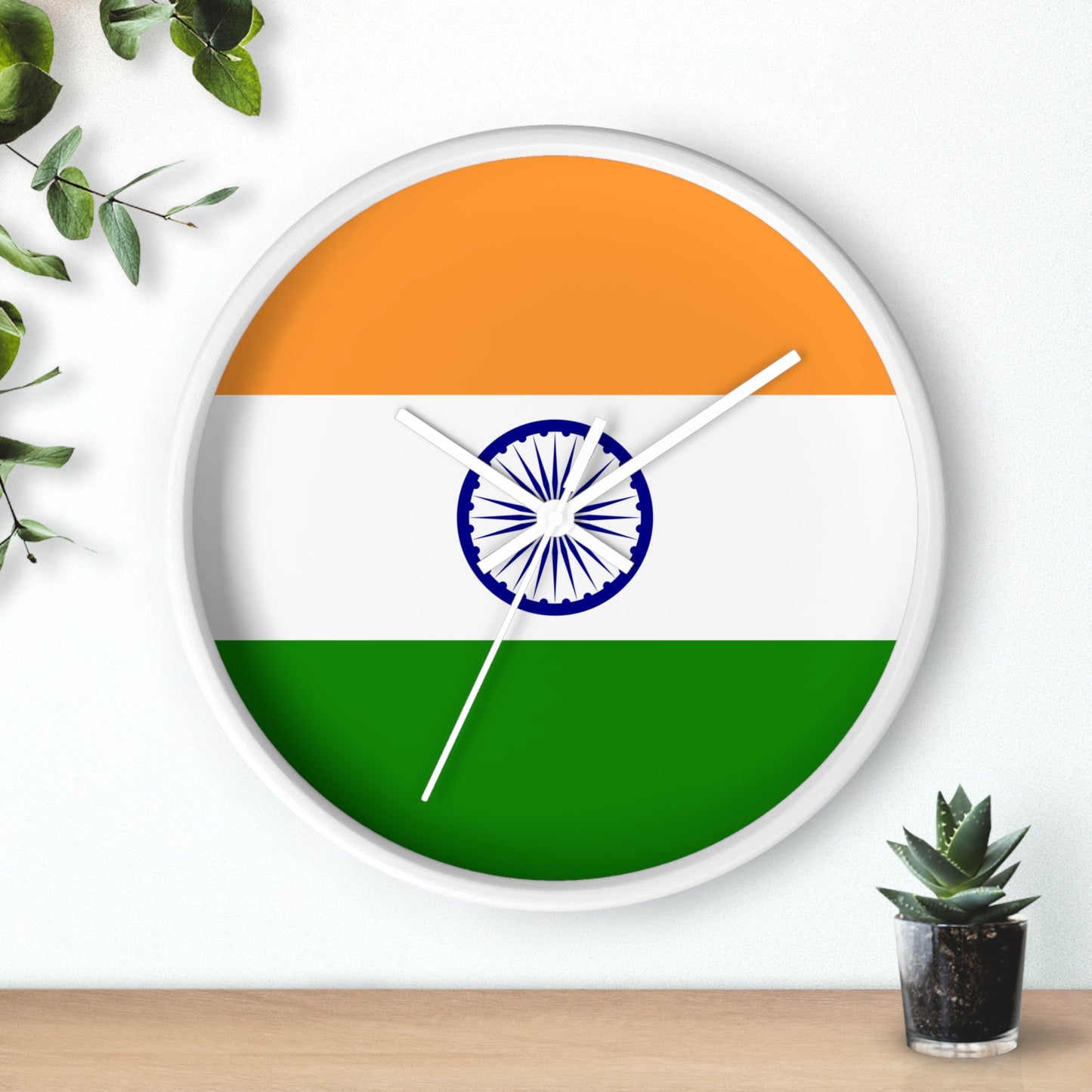 Indian Flag Wall Clock - Vibrant Home Decor for Patriotism and Celebrations