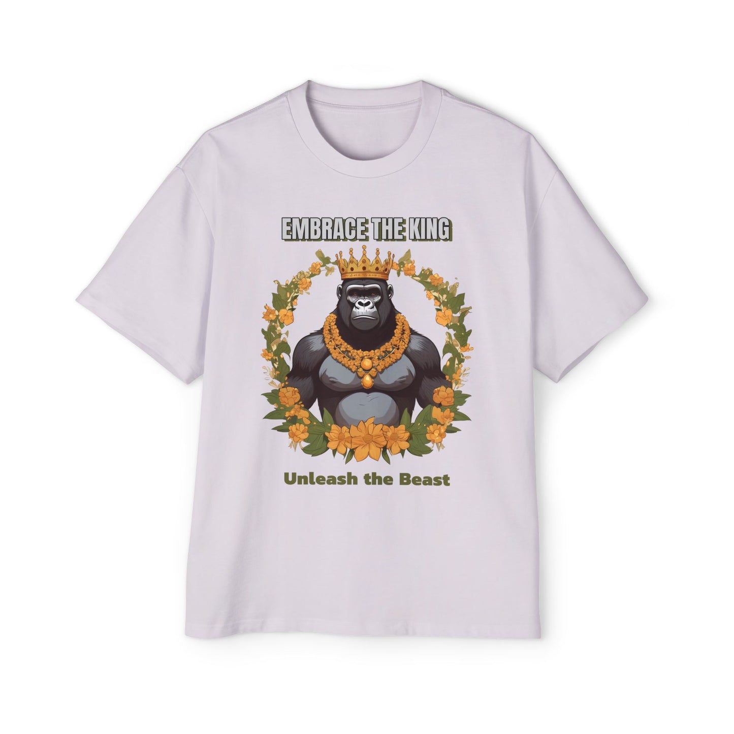 Embrace the King Men's Oversized Tee - Unleash the Beast