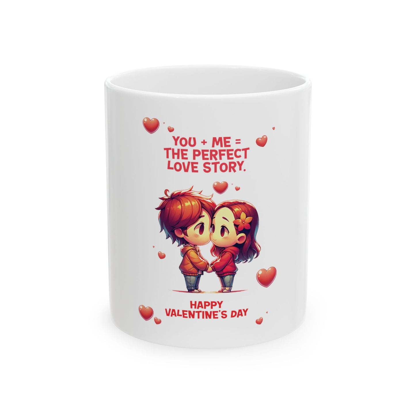 Love Story Ceramic Mug - 11oz, Gift for Daily Inspiration, Valentine's Day