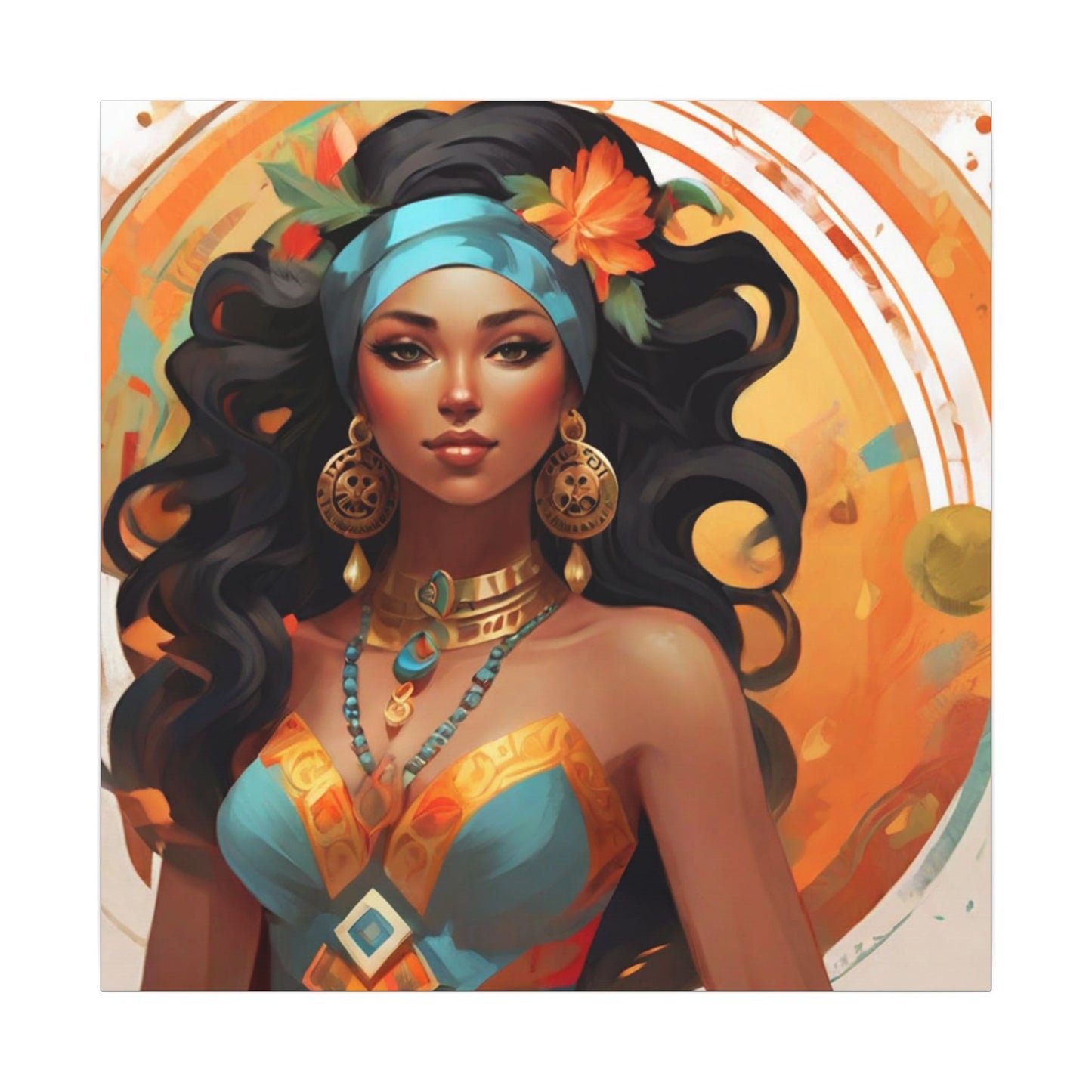 Vibrant Bohemian Goddess Canvas Wall Art - Decor for Home and Office
