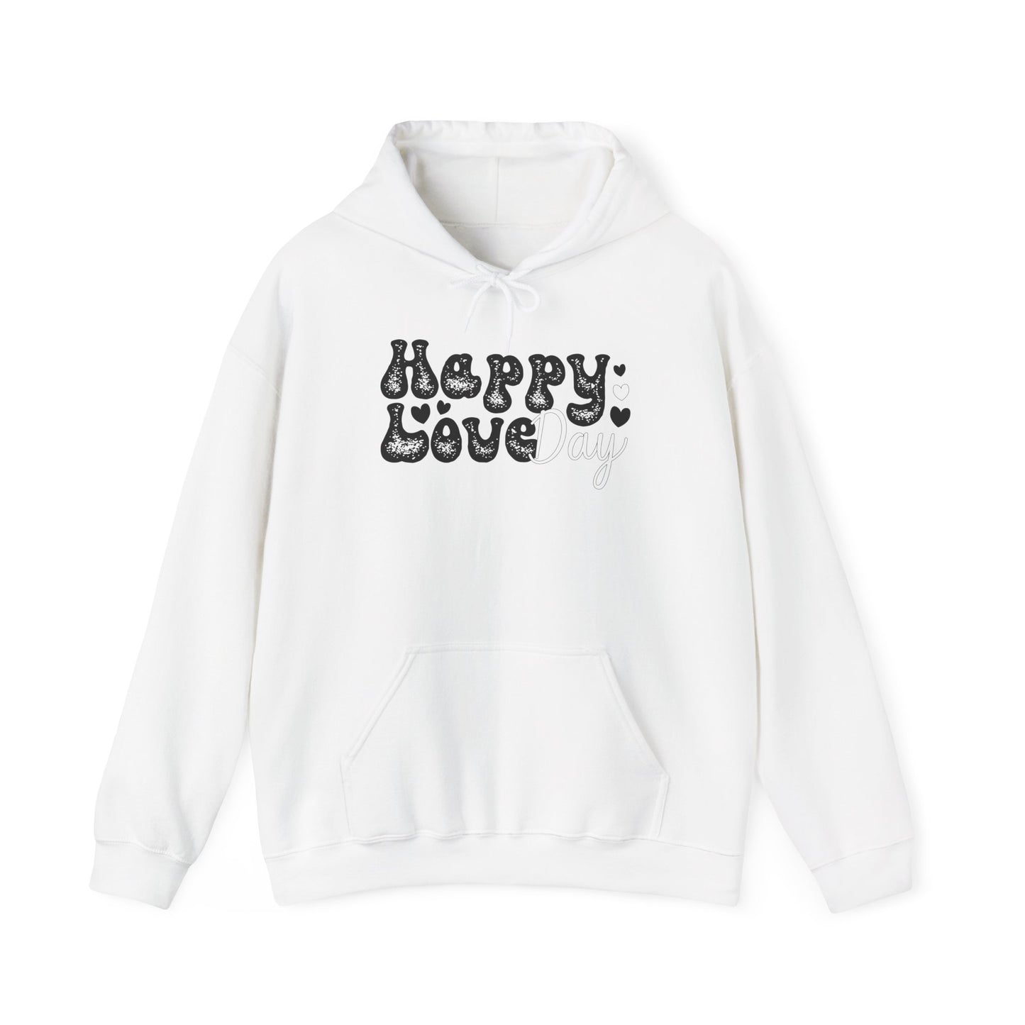 Unisex Happy Love Day Hoodie - Cozy Moments, Valentine's Day, Gift for Loves
