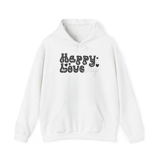 Unisex Happy Love Day Hoodie - Cozy Moments, Valentine's Day, Gift for Loves